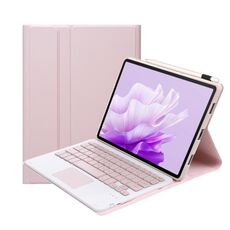 Per Huawei MatePad Air 11,5 pollici 2023 AH14-A Pelle di agnello Custodia in pelle ultrasottile staccabile con tastiera Bluetooth e touchpad (rosa)