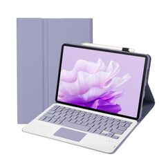 Per Huawei MatePad Air 11,5 pollici 2023 AH14-A Pelle di agnello Custodia in pelle ultrasottile staccabile con tastiera Bluetooth e touchpad (Viola)