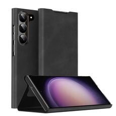 Custodia per telefono in pelle magnetica Napa Texture per Samsung Galaxy S23 5G con supporto (nero)