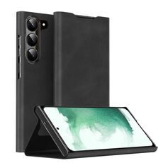 Custodia per telefono in pelle magnetica Napa Texture per Samsung Galaxy S22+ 5G con supporto (nero)