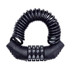 Blocco password antifurto per lucchetto per bicicletta portatile (nero a 4 cifre)