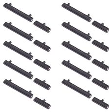 Per Samsung Galaxy S22 Ultra 5G SM-S908 10 pezzi pulsante di accensione + pulsante di controllo volume (nero)