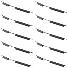Per Samsung Galaxy A02 SM-A022 10 pezzi Pulsante di accensione + Pulsante di controllo volume (Nero)