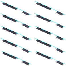 Per Samsung Galaxy M30s SM-M307 10 pezzi Pulsante di accensione + Pulsante di controllo volume (Nero)