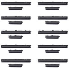 Per Samsung Galaxy A50 SM-A505 10 pezzi pulsante di accensione + pulsante di controllo volume (nero)
