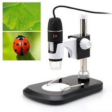 DMS-MDS800 Microscopio digitale USB con sensore di immagine 40X-1600X con lente d'ingrandimento 40X-1600X con 8 LED e supporto professionale