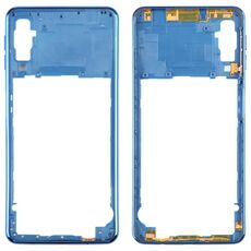 Per Samsung Galaxy A7 2018 SM-A750 Cornice con cornice centrale (blu)