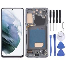 Per Samsung Galaxy S21 5G SM-G991 TFT LCD Screen Digitizer assemblaggio completo con cornice (grigio)