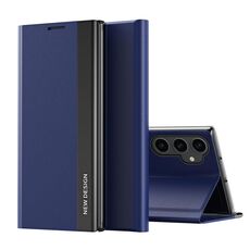 Per Samsung Galaxy M34 5G Custodia per telefono in pelle ad adsorbimento elettrolitico laterale (blu zaffiro)