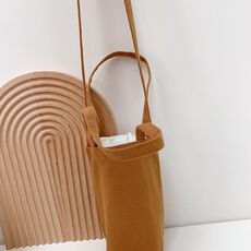 Borsa da caffè portatile per tazza d'acqua Copertura per tazza in tela tinta unita con isolamento termico esterno, Specifica: Borsa a tracolla (caffè)