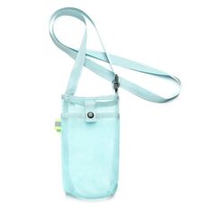 Borsa per bottiglia d'acqua da esterno diagonale in tessuto a rete Copri tazza thermos per bambini universale (blu coreano)
