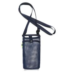 Borsa per bottiglia d'acqua da esterno diagonale in tessuto a rete, copertura universale per tazza termica per bambini (verde scuro)