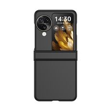 Per OPPO Find N3 Flip Custodia per PC Skin Feel a tre stadi con cerniera (nera)