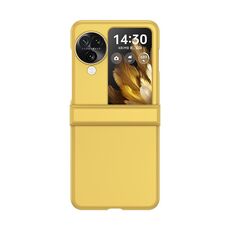 Per OPPO Find N3 Flip Custodia per PC Skin Feel a tre stadi con cerniera (gialla)