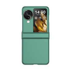 Per OPPO Find N3 Flip Custodia per PC Skin Feel a tre stadi con cerniera (verde)