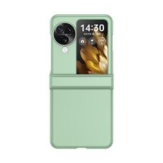 Per OPPO Find N3 Flip Custodia per PC Skin Feel a tre stadi con cerniera (verde menta)