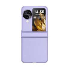 Per OPPO Find N3 Flip Custodia per PC Skin Feel a tre stadi con cerniera (viola)