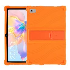 Per Teclast P40 HD Custodia protettiva per tablet in silicone antiurto con supporto (arancione)