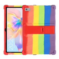 Custodia protettiva per tablet in silicone antiurto Teclast P40 HD con supporto (arcobaleno)