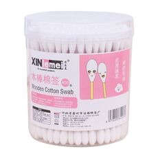 XINLEMEI Tamponi di cotone con bastoncini di bambù a doppia testa 200 pezzi/scatola