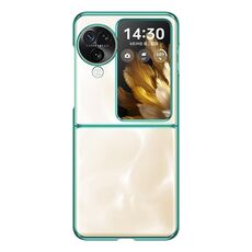 Per OPPO Find N3 Flip Nano elettrolitico PC Custodia trasparente per telefono (verde)