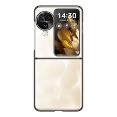 Per OPPO Find N3 Flip Nano elettrolitico PC Custodia trasparente per telefono (nero)