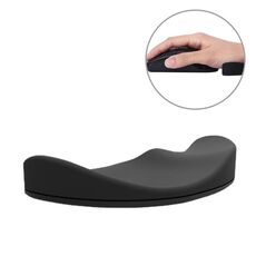 Supporto per polso in silicone Tappetino per mouse Poggiapolsi mobile Poggiamano per ufficio, specifiche: mano sinistra nera