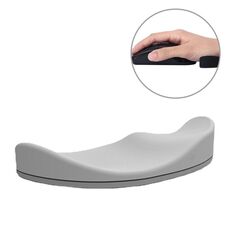 Supporto per polso in silicone Tappetino per mouse Poggiapolsi mobile Poggiamano per ufficio, specifiche: mano sinistra grigia
