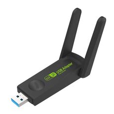 Scheda di rete wireless 1300Mbps Scheda di rete USB per computer senza driver Gigabit Dual Band 5G, portata: 600 m