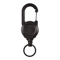 Portachiavi sportivo con fibbia retrattile per zaino da arrampicata flessibile (nero)