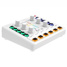 Scheda audio live BM800 con kit microfono a condensatore (bianco)