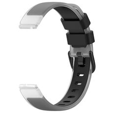 Cinturino per orologio universale in silicone trasparente bicolore da 12 mm (nero)