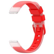 Cinturino per orologio universale in silicone trasparente bicolore da 12 mm (rosso)