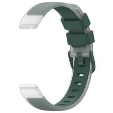 Cinturino per orologio universale in silicone trasparente bicolore da 12 mm (verde)