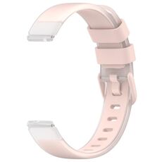 Cinturino per orologio universale in silicone trasparente bicolore da 12 mm (rosa chiaro)
