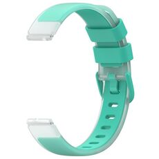 Cinturino per orologio universale in silicone trasparente bicolore da 12 mm (verde acqua)