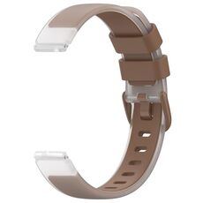 Cinturino per orologio universale in silicone trasparente bicolore da 12 mm (marrone)