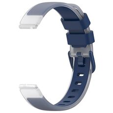 Cinturino per orologio universale in silicone trasparente bicolore da 12 mm (blu)