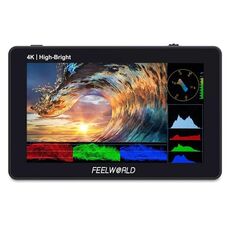 FEELWORLD F6 PLUSX Touch Screen da 5,5 pollici ad alta luminosità 1600nit Monitor da campo per fotocamera DSLR IPS FHD1920x1080 4K HDMI (Nero)