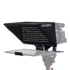 FEELWORLD TP16 Tablet da 16 pollici Teleprompter pieghevole con suggerimento orizzontale verticale, telecomando Bluetooth (nero)