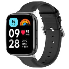 Cinturino di ricambio in pelle attiva per Redmi Watch 3 Lite / Watch 3 (nero)