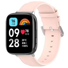 Cinturino di ricambio in pelle attiva per Redmi Watch 3 Lite / Watch 3 (rosa chiaro)