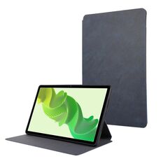 Custodia per tablet in pelle Crazy Horse semplice per Realme Pad 2 (blu)