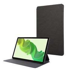 Custodia per tablet in pelle Crazy Horse semplice per Realme Pad 2 (nera)