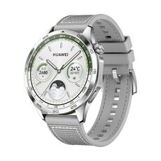 Per Huawei Watch GT4 cinturino in pelle di nylon e silicone da 46 mm (grigio)