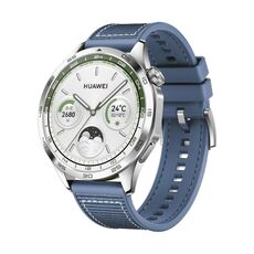 Per Huawei Watch GT4 cinturino in pelle di nylon e silicone da 46 mm (blu)