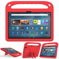 Custodia per tablet antiurto EVA con manico per Amazon Kindle Fire Max 11 con supporto (rosso)