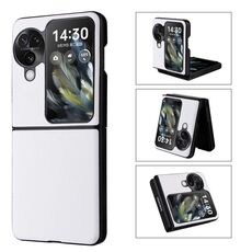 Custodia per PC in pelle PU Flip OPPO Find N3 (bianca)