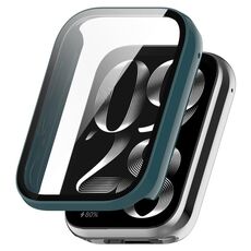 Per Xiaomi Mi Band 8 Pro PC + Custodia protettiva per orologio integrata con pellicola in vetro temperato (verde pino)