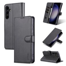 Per Samsung Galaxy S23 FE 5G AZNS Custodia per cellulare in pelle con texture di vitello (nero)